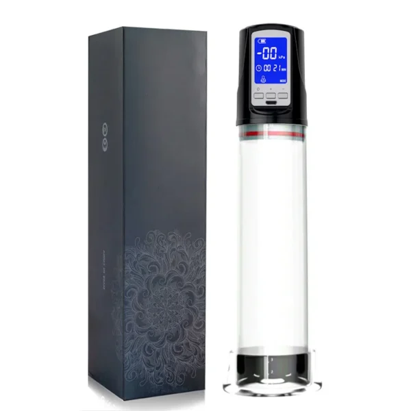 LUVWAKE Automatic Vacuum Penis Pump – Waterproof, 4 Suction Modes, LCD Screen & USB Rechargeable - Image 7