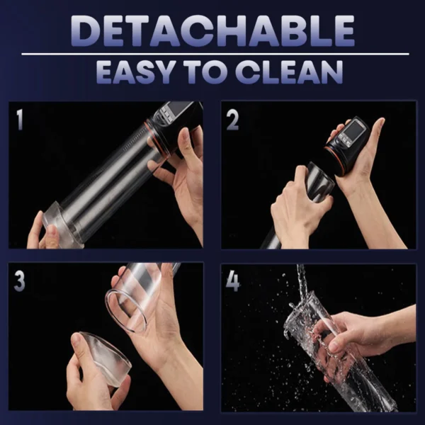LUVWAKE Automatic Vacuum Penis Pump – Waterproof, 4 Suction Modes, LCD Screen & USB Rechargeable - Image 16