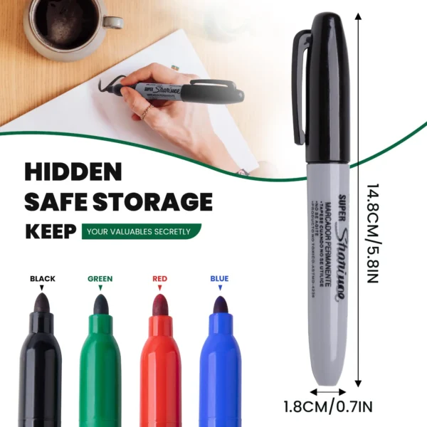 Diversion Safe Sharpie Marker – Stash Safe - Usable Pen with Hidden Compartment for Cash & Pills Etc. - Image 7