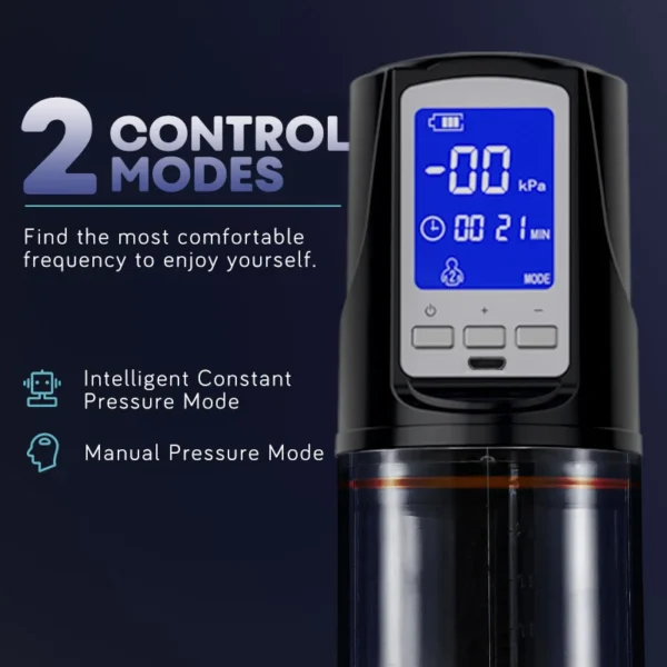 LUVWAKE Automatic Vacuum Penis Pump – Waterproof, 4 Suction Modes, LCD Screen & USB Rechargeable - Image 4
